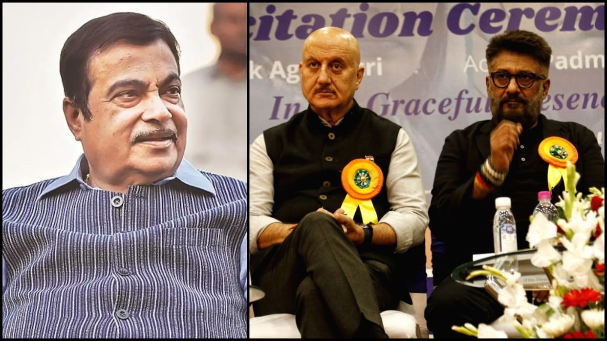 union minister nitin gadkari praises vivek agnihotri film the kashmir files says it depicts true history of kashmir anupam kher react