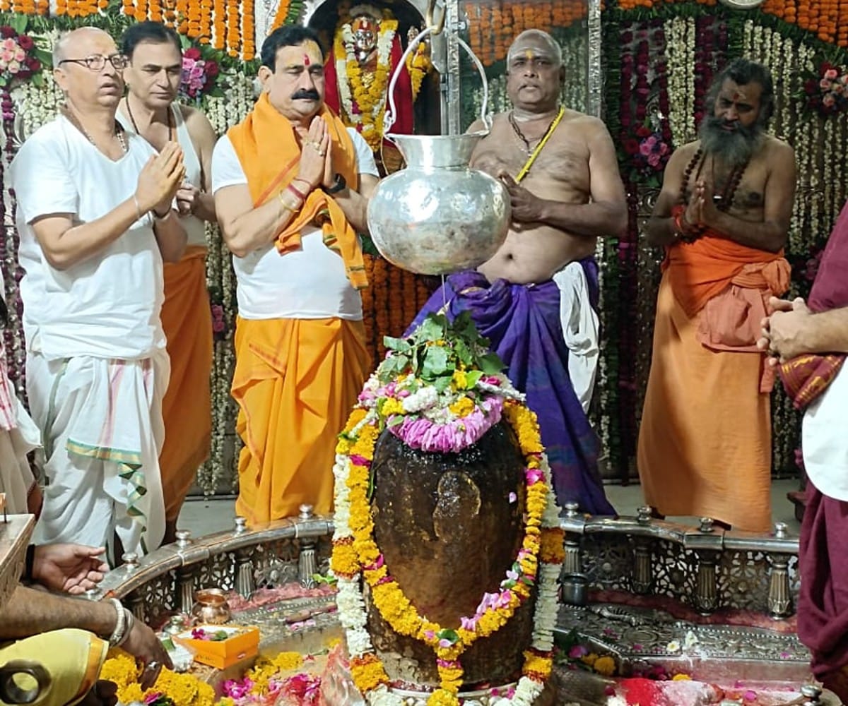 Ujjain: MP's Home Minister visited Mahakal, said - no one can give competition to BJP, Congress is towards the end...
