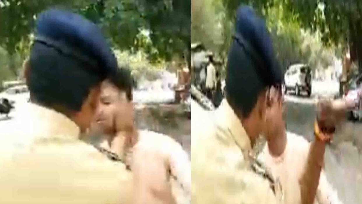 acp slaps to shohde who is harassing the girl student in kanpur up