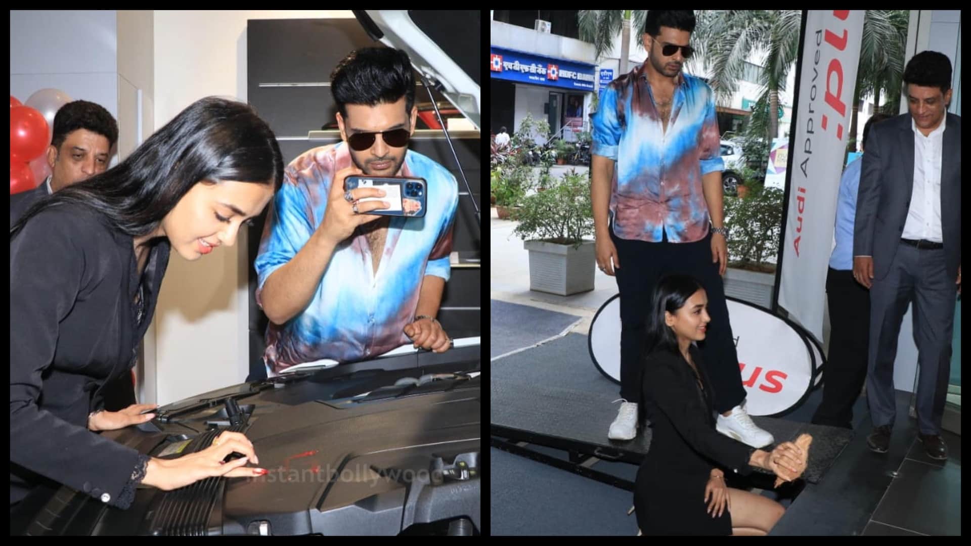 Big boss 15 winner and naagin 6 fame tejasswi prakash was not able to crack a coconut with the help of boyfriend karan kundra