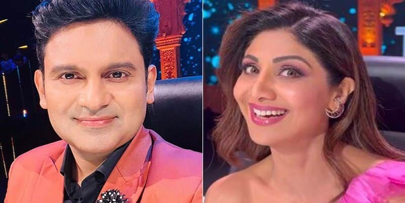 Shilpa Shetty teaches Manoj Muntashir dance steps in India's Got Talent show