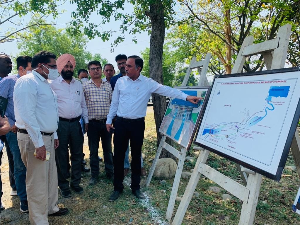 Principal Secretary, Flood Control and Irrigation Department visited Shahpur Kandi Project
