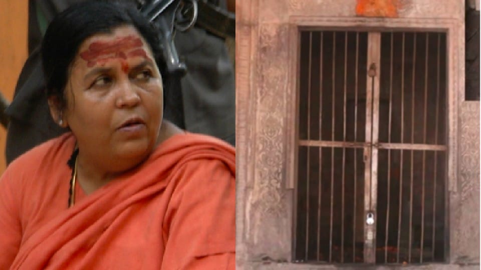 Uma accepts Pt. Mishra's challenge: climbing Raisen Fort will perform Jalabhishek in closed Shiva temple, letter sent to collector