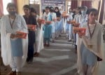 कैराना के विजय सिंह पथिक महाविद्यालय में नई शिक्षा नीति के तहत आयोजित कार्यक्रम में छात्राएं।