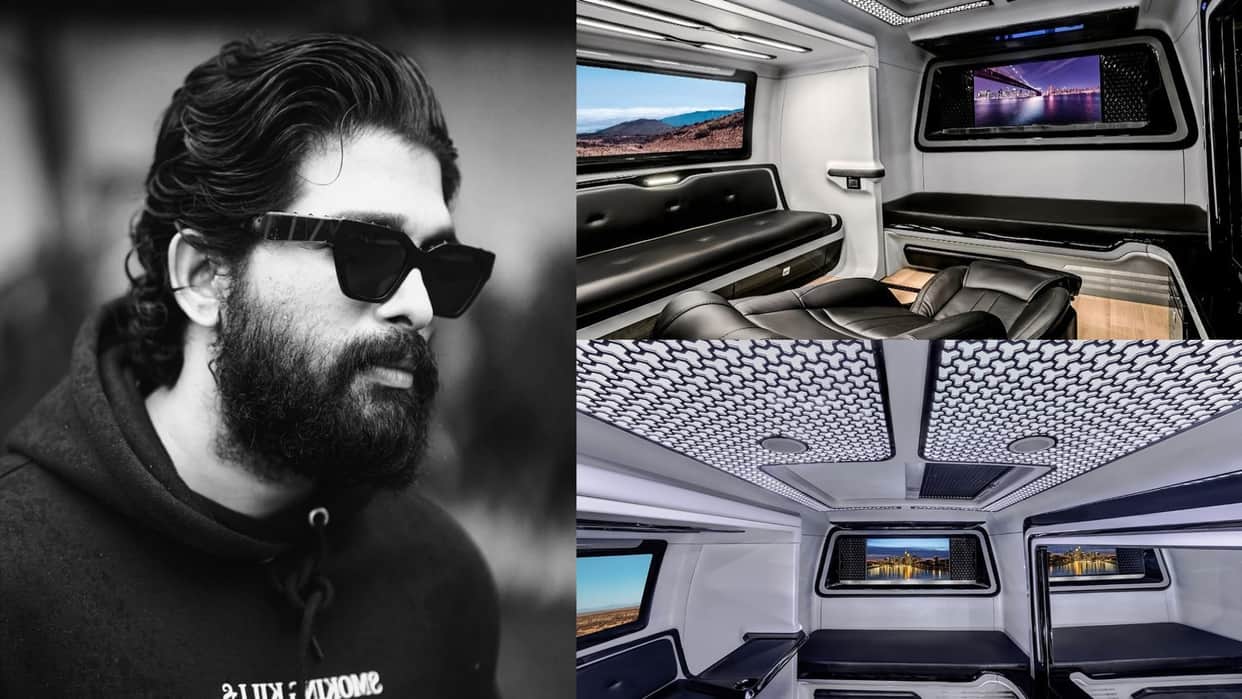 allu arjun birthday look at luxury vanity van of pushpa star  see inside photos