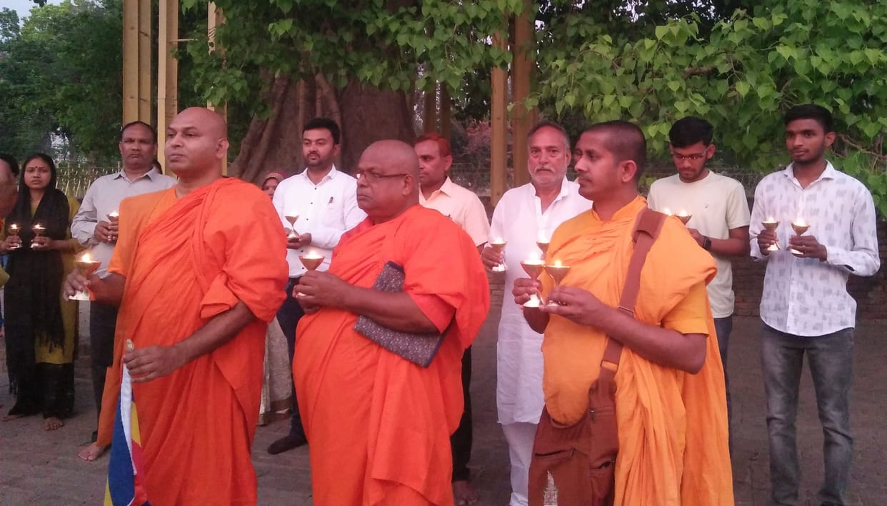 Taposthali resonated with Buddham Sharanam Gachhami, Dhammam Sharanam Gachhami