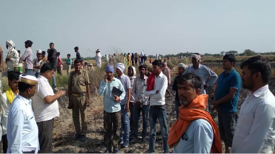 Fire destroys 600 Bigha wheat crop in Mainpuri