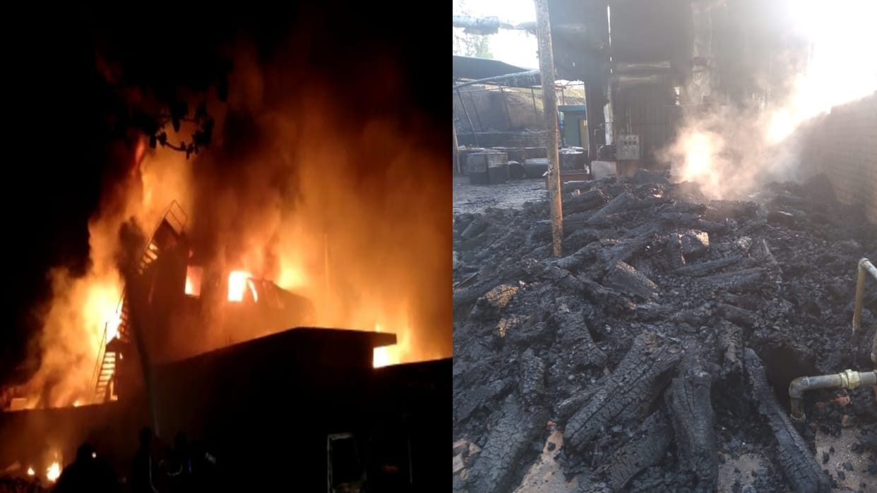 Fire in Lisa factory, Loss of five crores, one vehicle burnt in Uttarakhand Bageshwar