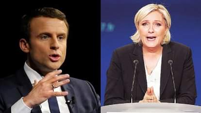 राष्ट्रपति मैक्रों व ली पेन