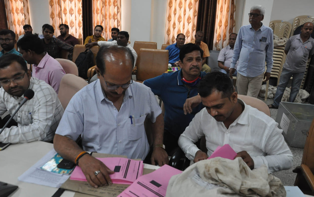 Polling parties reached the booths