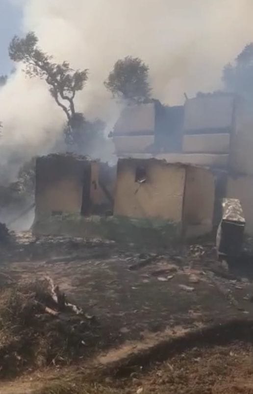 Two houses, two cowsheds burnt in forest fire in Karsog