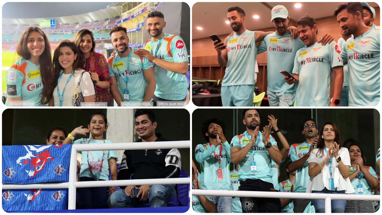 DC vs LSG Photo Story Pankhuri sharma reached stadium to support LSG and krunal Pandya