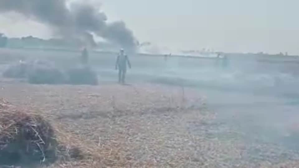 Fire destroys 600 Bigha wheat crop in Mainpuri