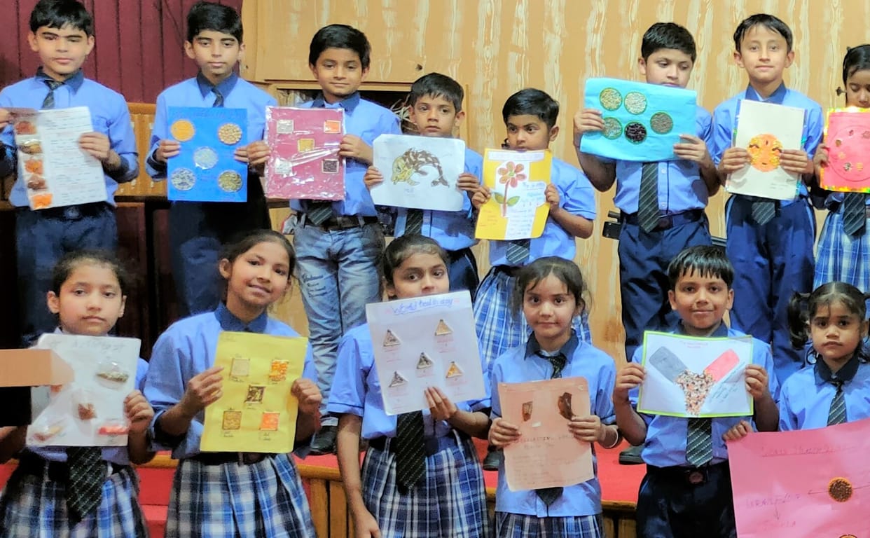 Students gave a message to be health conscious by painting
