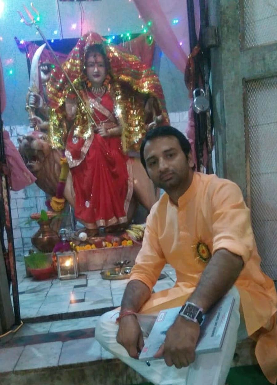 Devotees flock to Devi temple, the center of holy faith