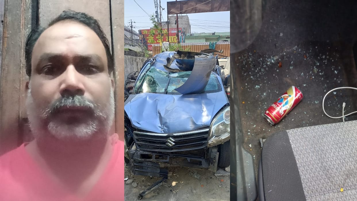 A car trampled a man in the morning in Lucknow.
