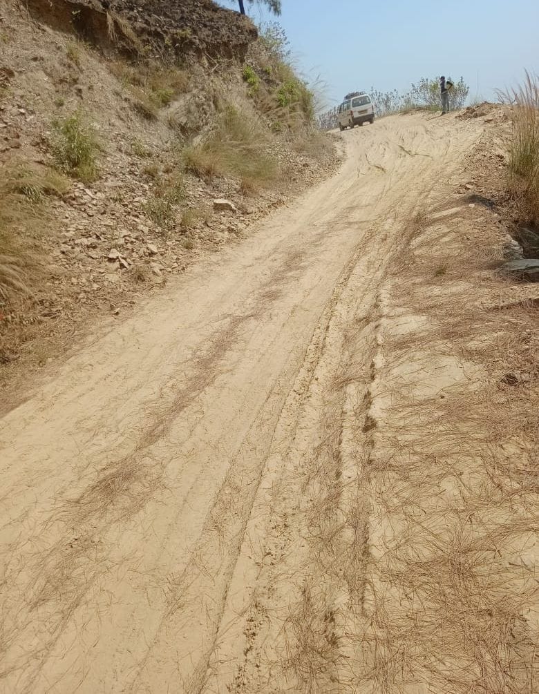 Bad Road in Rural Bhikiyasain