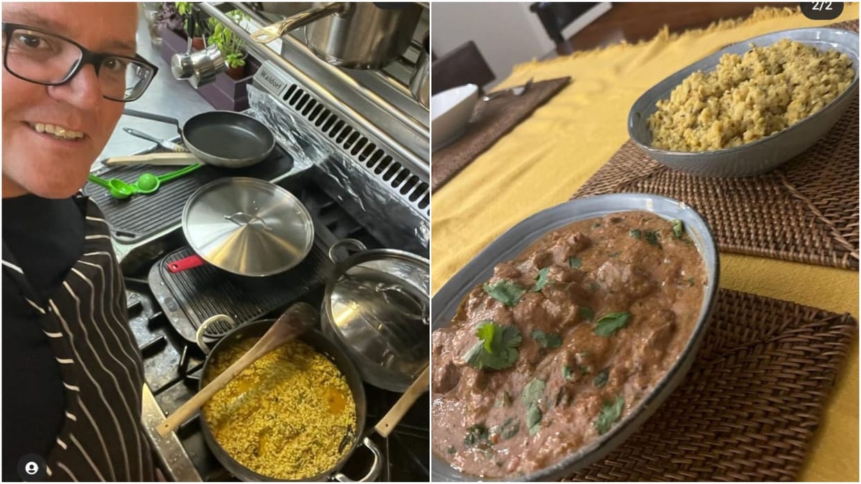 To celebrate the India-Australia trade deal, Oz Prime Minister Morrison cooks khichdi'
