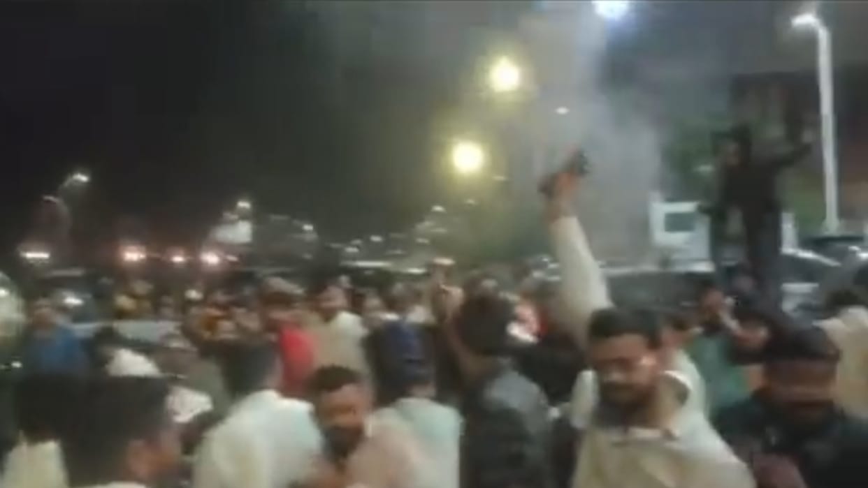 two arrested for ruckus near plasio mall in Lucknow.