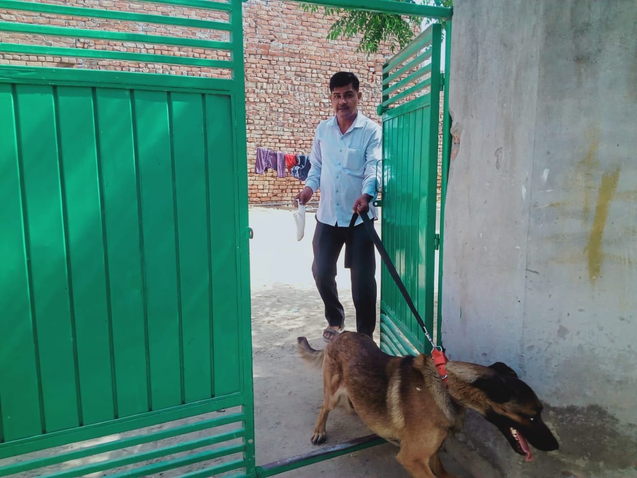 Police of three districts with sniffer dogs searched from water tank in the houses to utensils in the kitchen