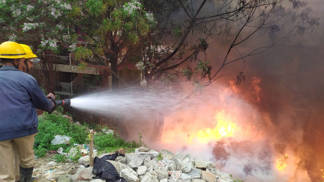 fire in shop
