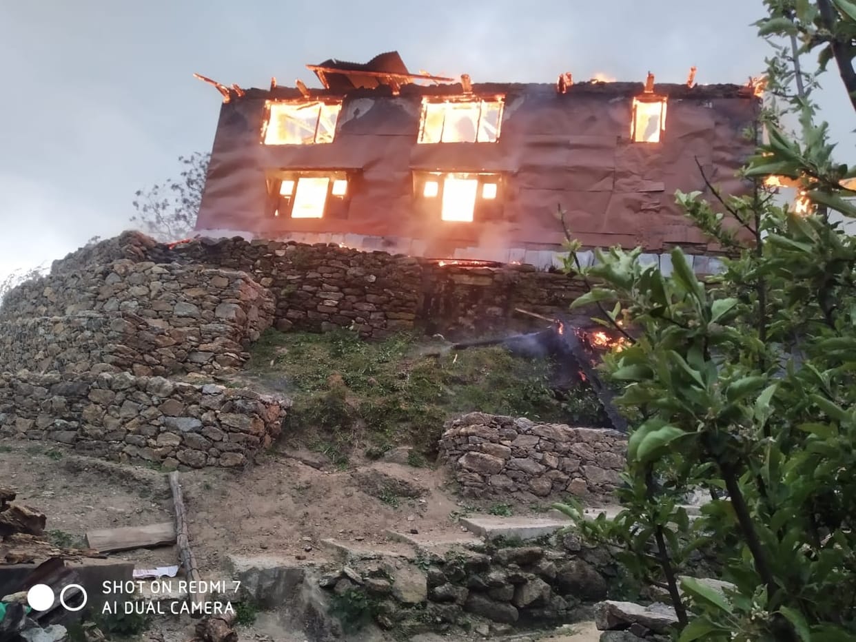 forest fire four house brun in labana sadana rampur