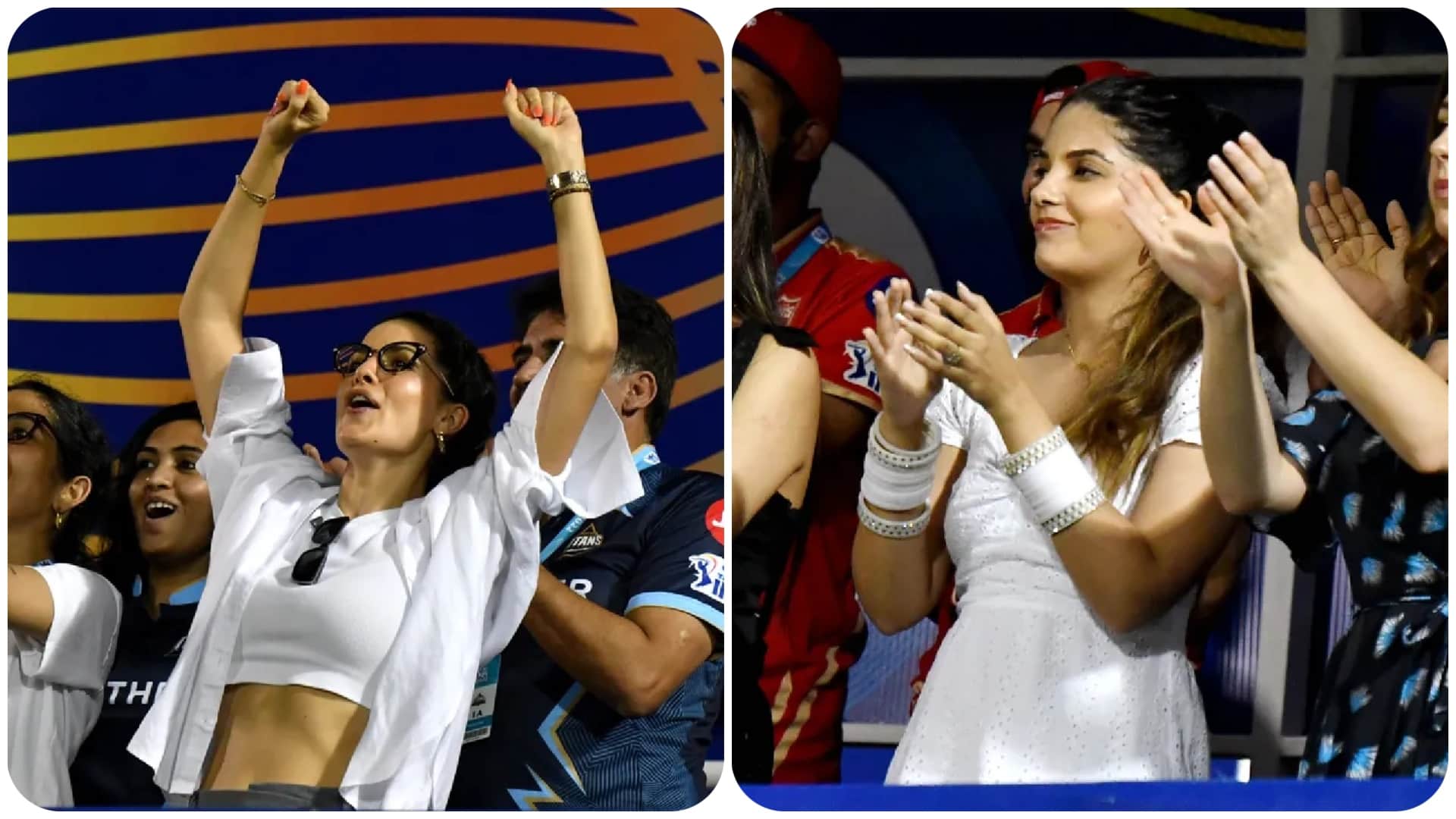 Gujarat Titans vs Punjab Kings match Photo Story natasha and Ishani happy over their husband fours