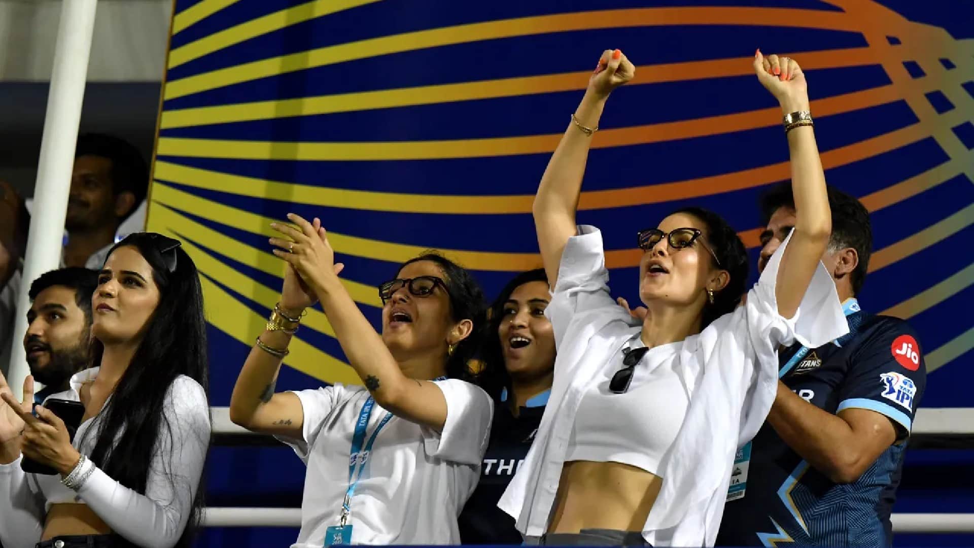 Gujarat Titans vs Punjab Kings match Photo Story natasha and Ishani happy over their husband fours