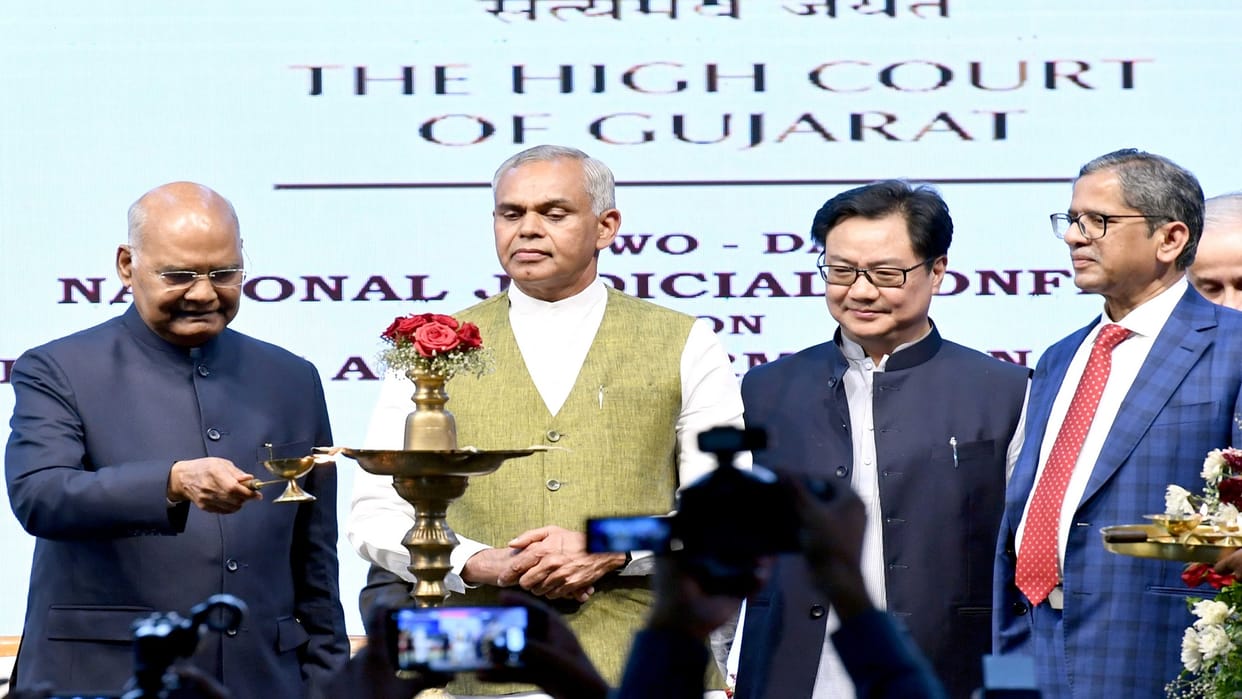 President Ram Nath Kovind inaugurated National Judicial Conference on Mediation and Information Technology organised by High Court of Gujarat at Kevadia
