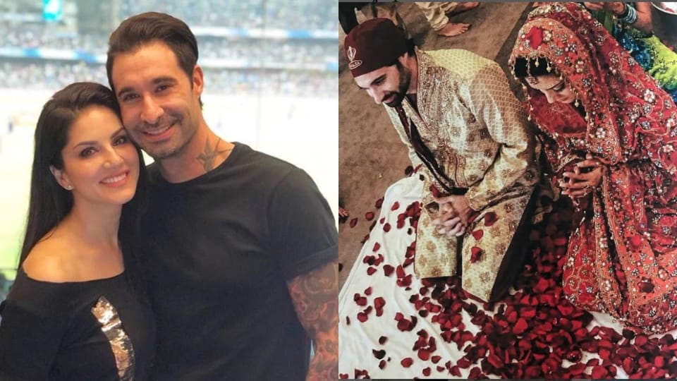Bollywood actress sunny leone shares unseen wedding pictures with husband daniel weber