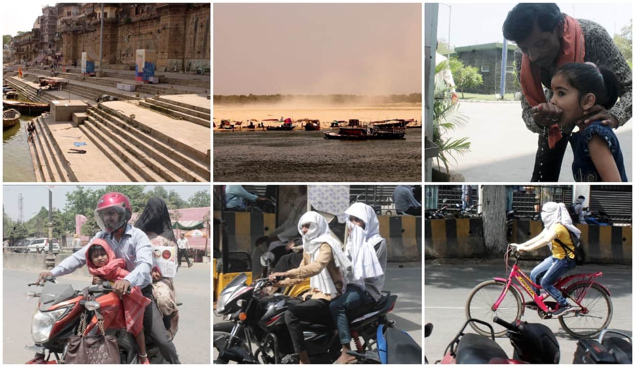 weather update varanasi purvanchal heat summer temprature cross 43 degree in banaras see condition in photos