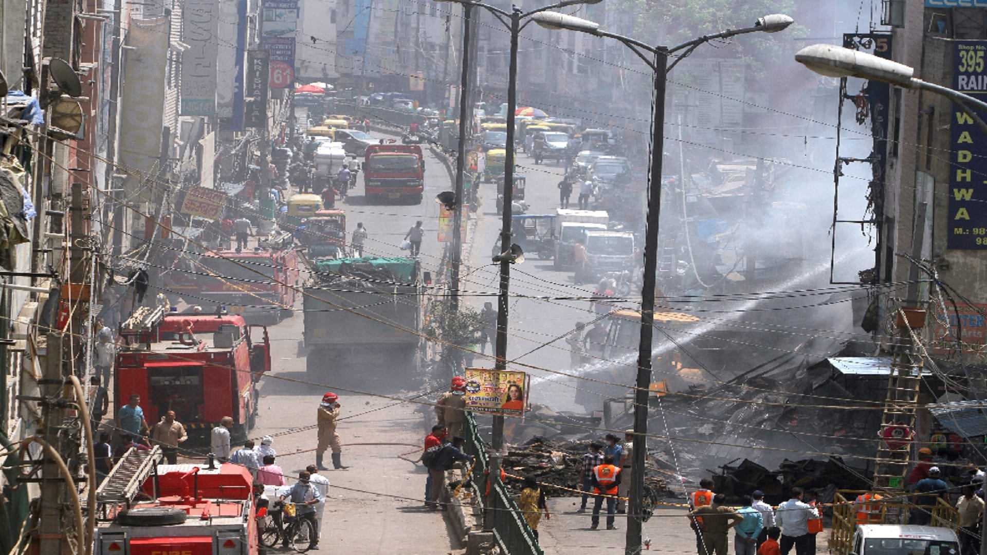 Delhi tikri kalan pvc market fire robot controlled in half and hour know how this technique works