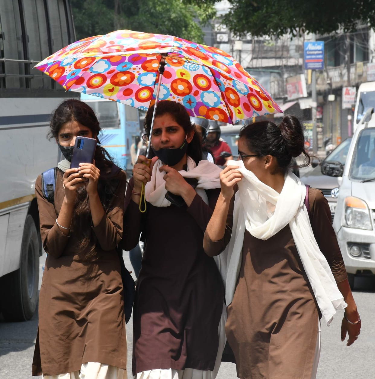 Not even a trace of April's scorching heat and rain
