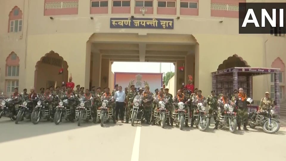 Bike rally organised by Veer Prahari Divyang Yodhas of BSF at Attari-Wagha Border Amritsar