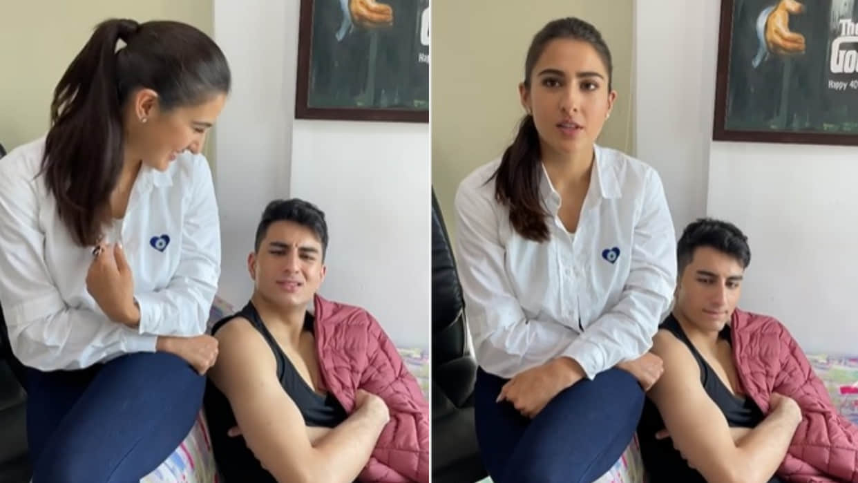 Sara Ali Khan share funny video on Siblings Day with Ibrahim Ali khan and mother Amrita Singh