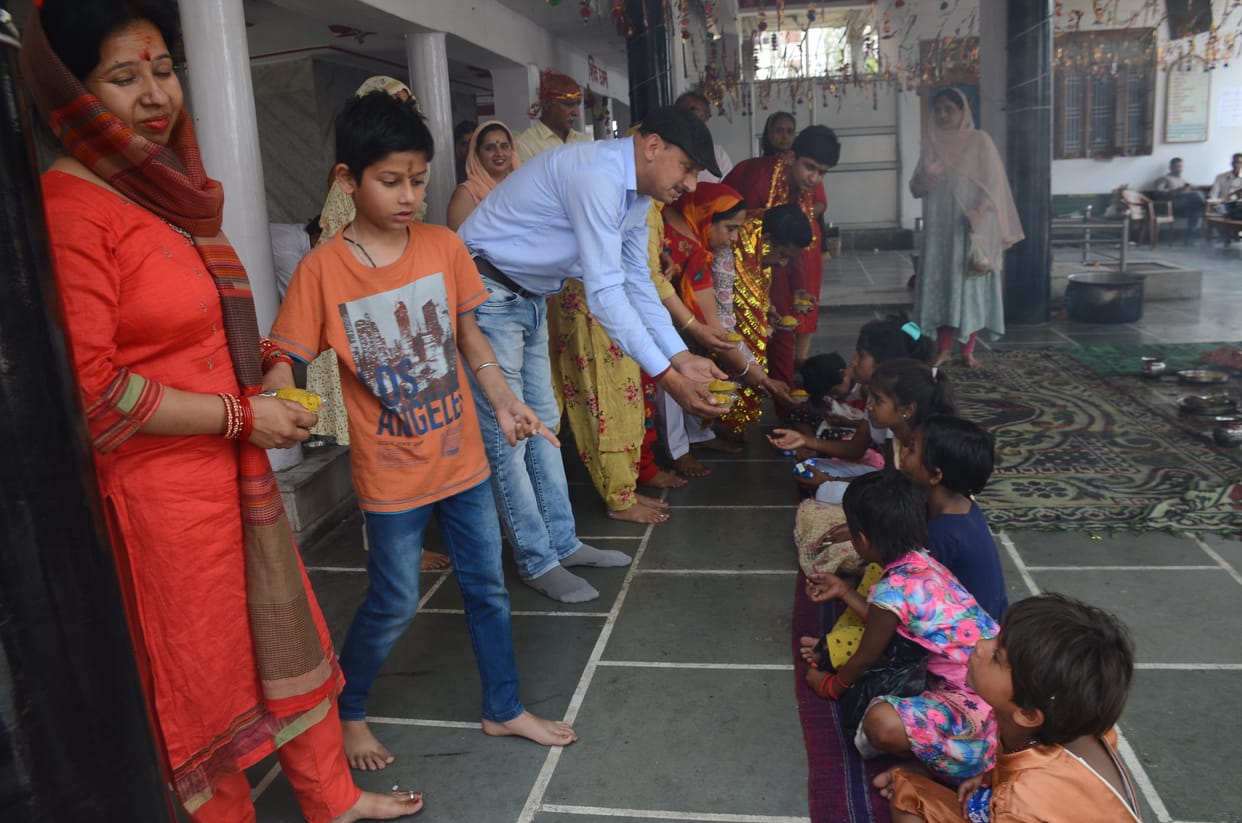 Navratri fasting concluded with Kanjak worship and credit immersion