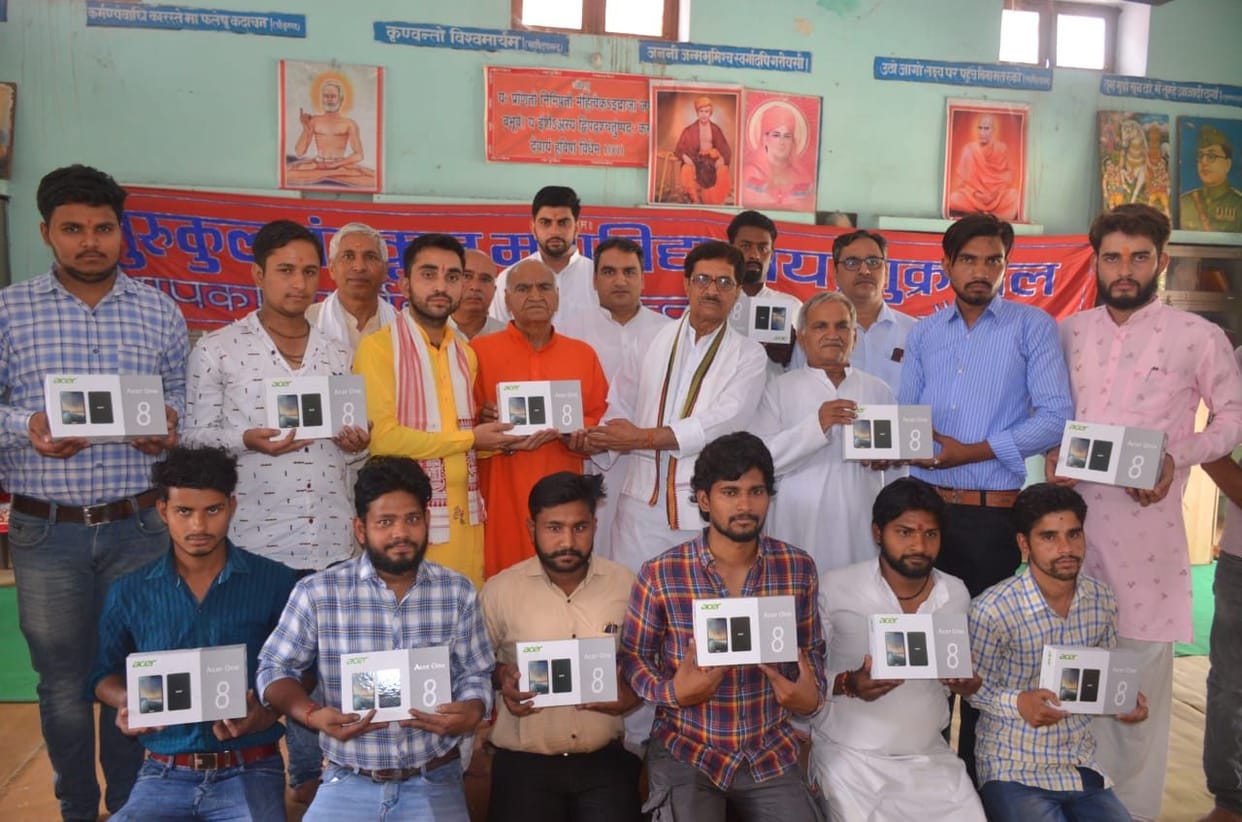 Tablets distributed to celibate students of Gurukul