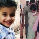 जस का फाइल फोटो। मामले में पुलिस द्वारा पकड़ी गई आरोपी जस की चाची (मास्क लागाए हुए) को कोर्ट में पेश करती पुलिस।