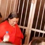 रायसेन किले में उमा ने मंदिर के बाहर से की पूजा अर्चना