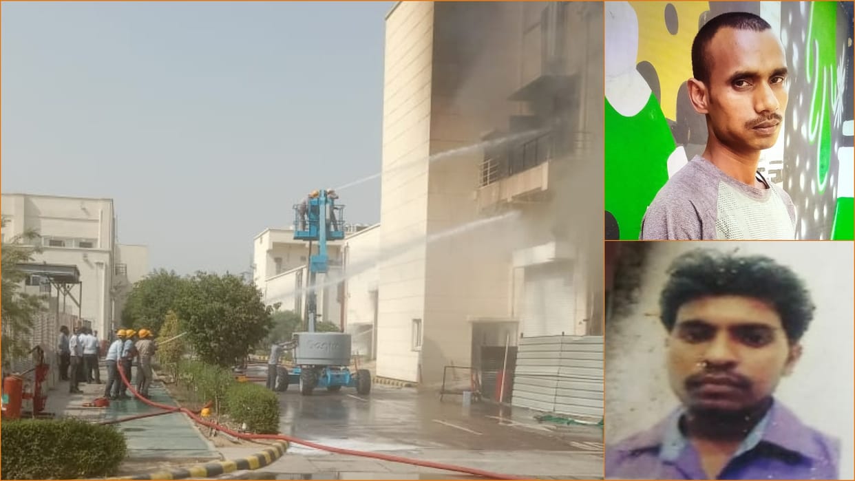 Fire breaks out at Maruti Research Center in Rohtak of Haryana, two workers suffocated to death