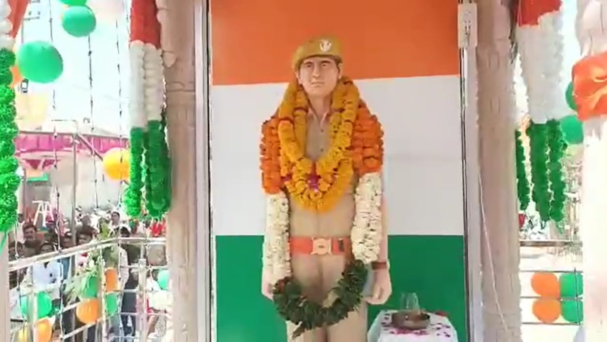Revenue Minister Ramlal Jat inaugurated statue of the martyr constable in Ajmer