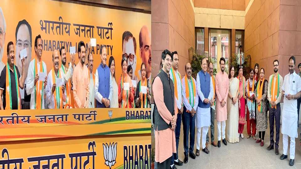 AAP Five leaders including himachal state president of Mahila Morcha joined BJP