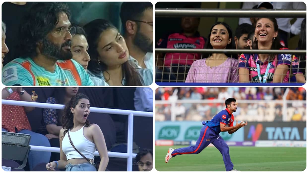 IPL 2022 KKR vs DC and RR vs LSG Match Highlights Hindi Athiya shetty, Dhanshree and Sunil Shetty reached Stadium