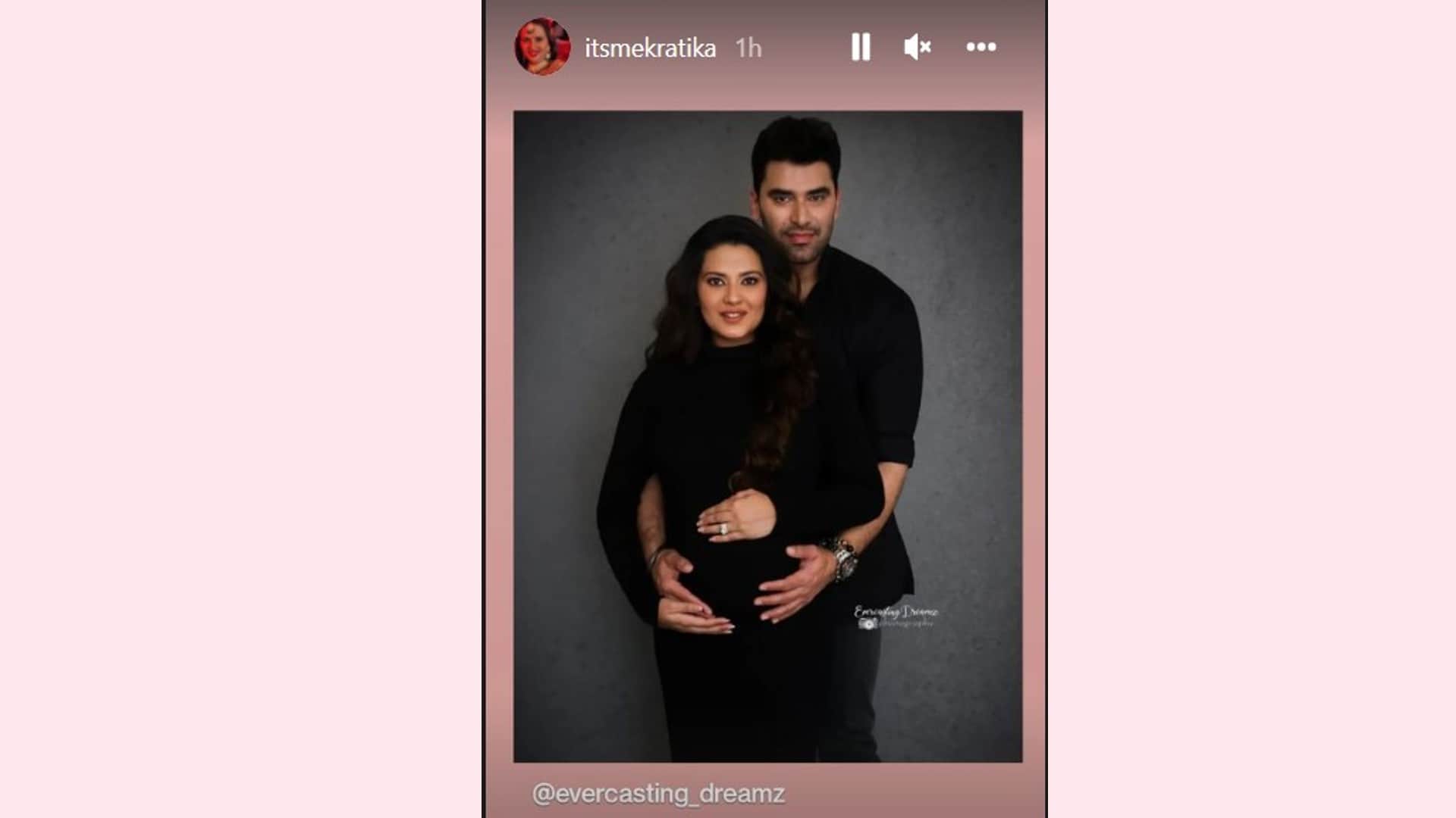 kasam tere pyaar ki actress kratika sengar shares maternity photoshoot with husband nikitin dheer says happiness is on the way