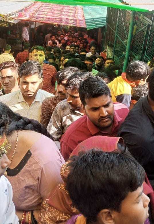 Crowd in Poornagiri Temple