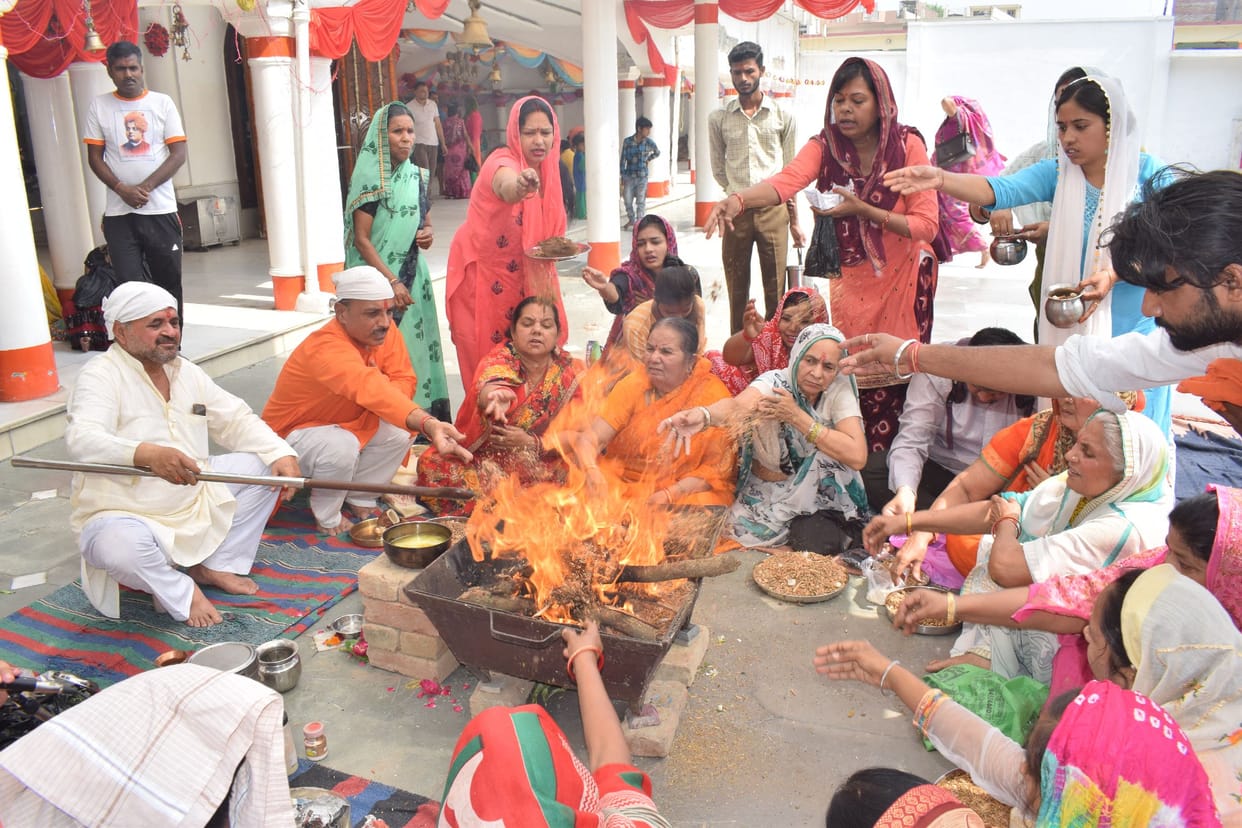 The girl was worshiped from house to house on Navami