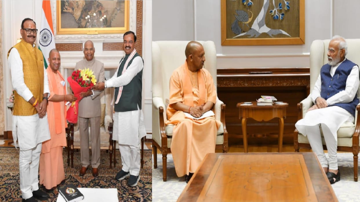Yogi adityanath met President Kovind and PM Modi