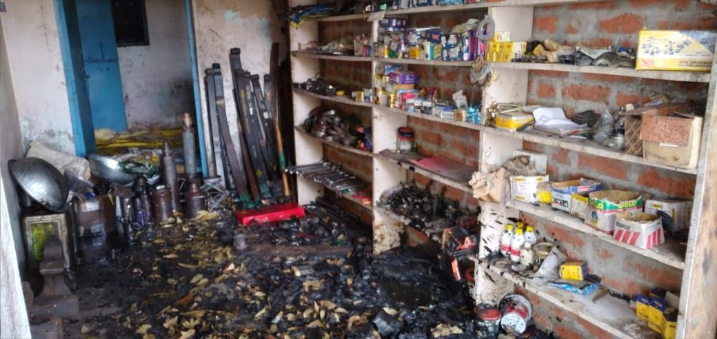 fire in two shop