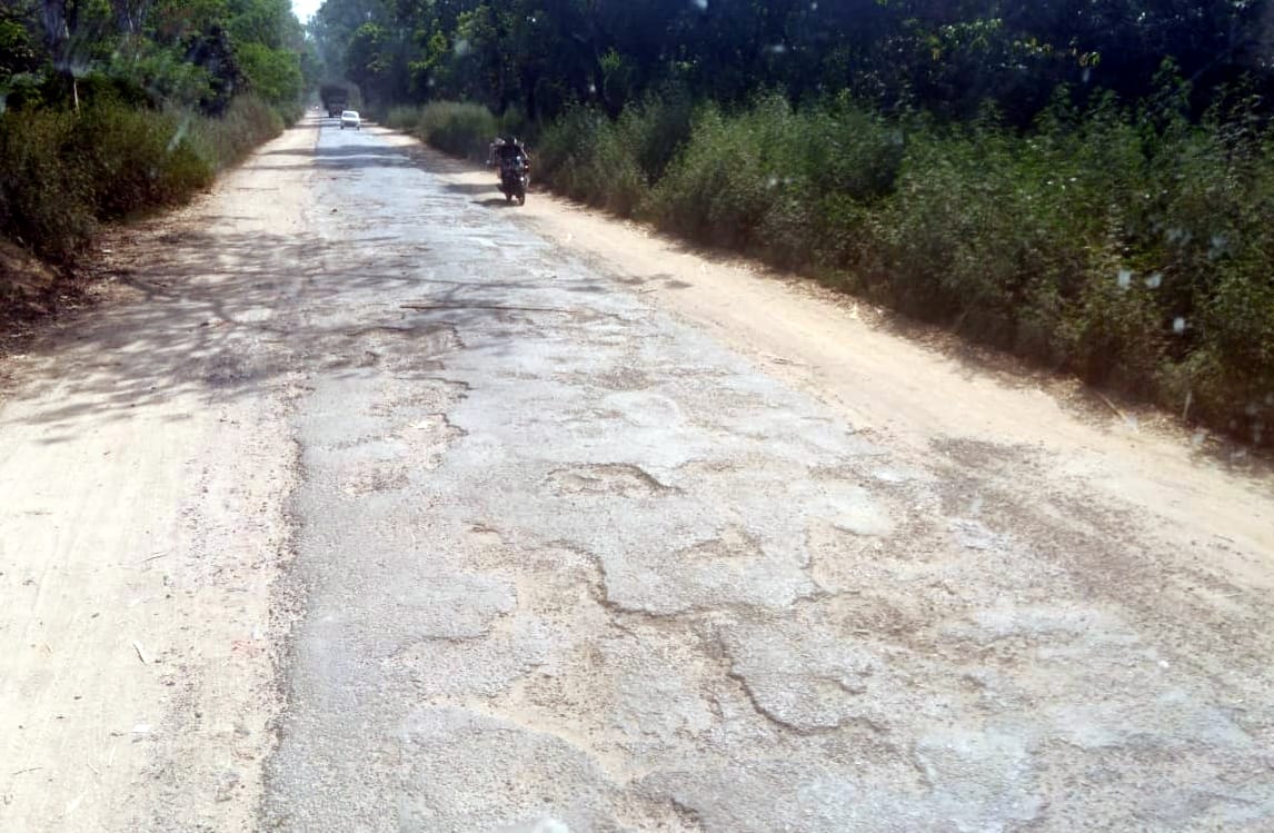 Difficult to walk on Chandpur-Basta road