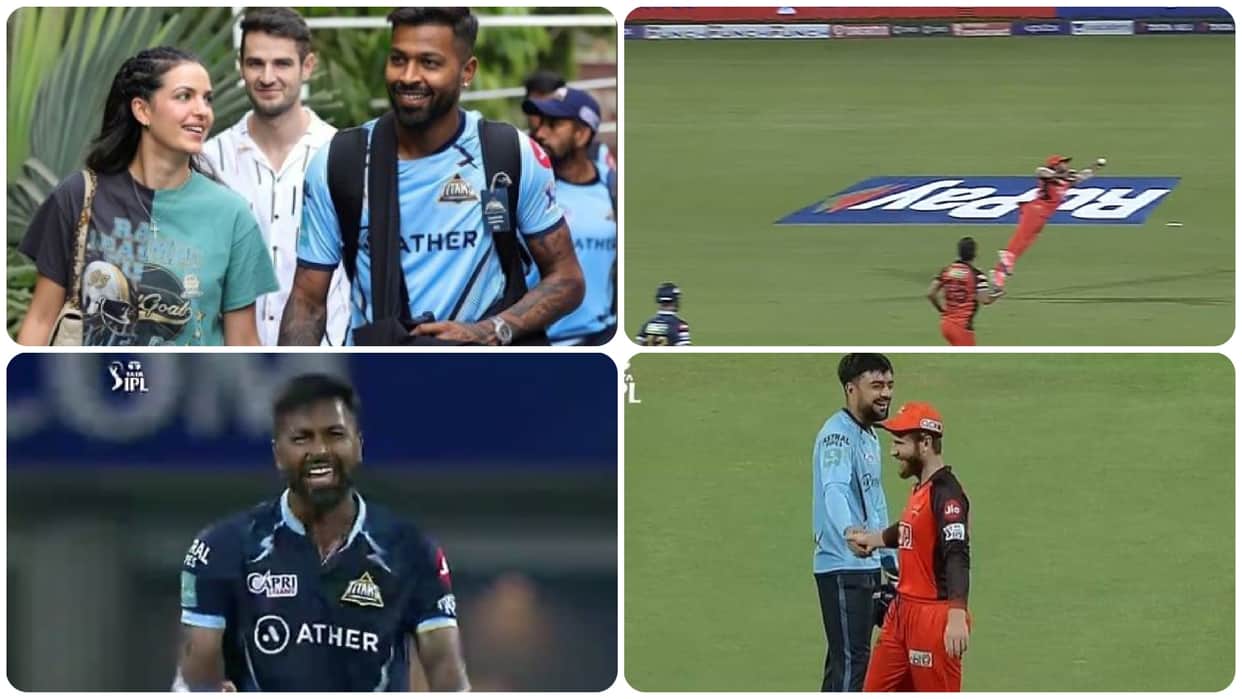 IPL 2022 SRH vs GT Match 21 Highlights Hindi Hardik Anger Rahul Catch and natasha presence